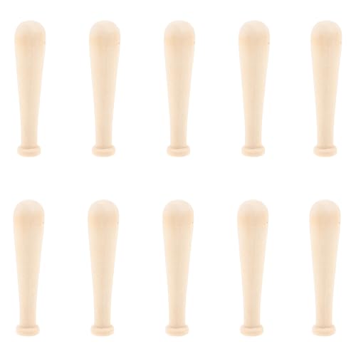 Milisten 10Stücke Mini Baseballschläger aus Holz Unlackiert DIY Bastelset für Kreative Malprojekte für Spiel und Spaß Milisten 10Stücke Mini Baseballschläger aus Holz Unlackiert DIY Bastelset für Kreative Malprojekte für Spiel und Spaß von Milisten
