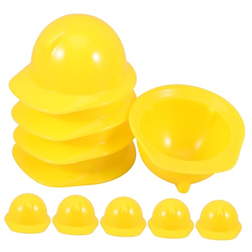 Milisten 10Stücke Mini Bauhelm aus Kunststoff Mini Schutzhelm für Puppen und Haustiere Dekorative Helme für DIY Projekte Ankleide Spielzubehör für Partys und Themenveranstaltungen von Milisten