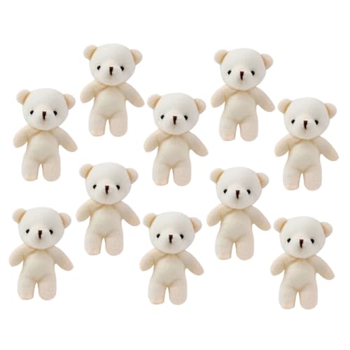 Milisten 10Stücke Mini Plüsch Bärenpuppen Niedliche Bärenfiguren Schlüsselanhänger Und Gepäckanhänger Weiche Stofftiere Für Kreative DIY Projekte von Milisten