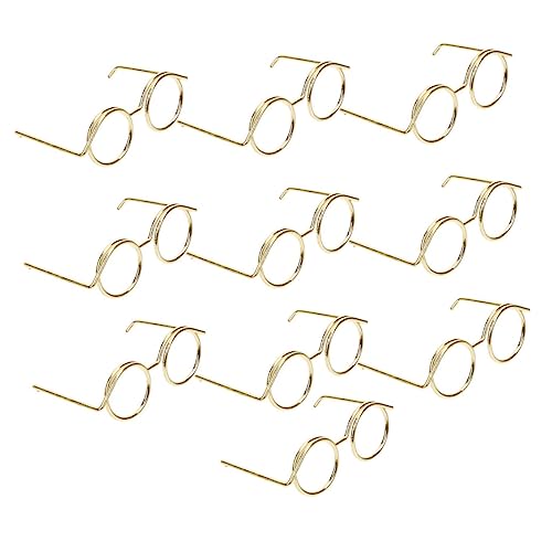 Milisten 10stücke Miniatur Puppenbrillen Runde Metallbrille Ohne Gläser Für Puppen Zum Verkleiden Und Dekorieren Puppenzubehör Für Kreative Spielideen von Milisten