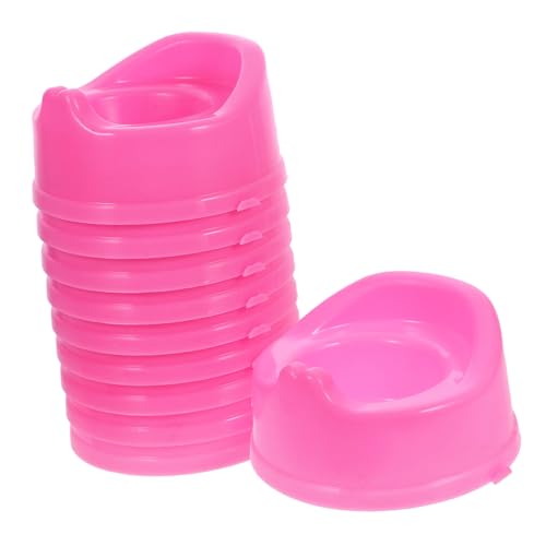 Milisten 10Stücke Puppenhaus Puppen Töpfchen Mini Toilette Realistische Badezimmermöbel Für Puppen Dekoration Für Puppenhaus Töpfchen Für Babypuppen von Milisten