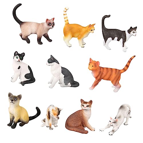 Milisten 10Stücke Teiliges Katzenfigurenset Aus Langlebigem Material Realistische Katzenfiguren Zur Dekoration Für Zuhause Pädagogische Spielzeuge Und Foto Accessoires Milisten 10Stücke Teiliges Katzenfigurenset Aus Langlebigem Material Realistische Katzenfiguren Zur Dekoration Für Zuhause Pädagogische Spielzeuge Und Foto Accessoires von Milisten