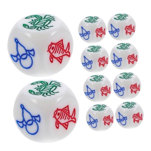 Milisten 10er Set Farbwürfel Partywürfel Vintage-würfel-stütze Dekorative Würfel Chinesisches Neujahrswürfelspiel Rollenspiel Würfel Spiel Für Mini-würfel Stabwürfel Prop Weiß Abs Milisten 10er Set Farbwürfel Partywürfel Vintage-würfel-stütze Dekorative Würfel Chinesisches Neujahrswürfelspiel Rollenspiel Würfel Spiel Für Mini-würfel Stabwürfel Prop Weiß Abs von Milisten