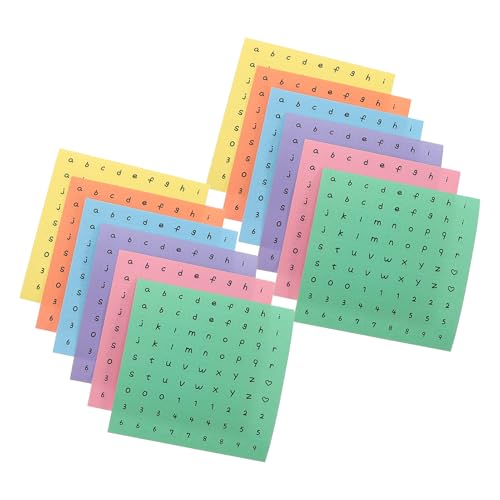 Milisten 12blätter Notizbuch Aufkleber Dekorative Buchstaben Und Zahlen Selbstklebende Sticker Für Scrapbooking Und Kreative Projekte Für Journaling Und -kunsthandwerk von Milisten