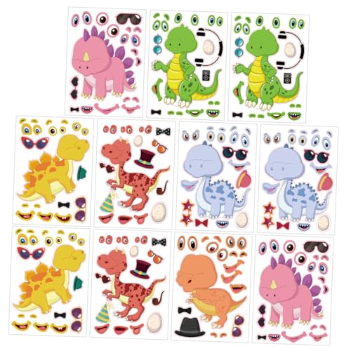 Milisten 12 Blatt Teiliges Dinosaurier Puzzle Sticker Niedliche Cartoon Dinosaurier Aufkleber zum Basteln DIY Sticker für Kindergeburtstag Lehrer Belohnung Partydekoration und Kreative Milisten 12 Blatt Teiliges Dinosaurier Puzzle Sticker Niedliche Cartoon Dinosaurier Aufkleber zum Basteln DIY Sticker für Kindergeburtstag Lehrer Belohnung Partydekoration und Kreative von Milisten