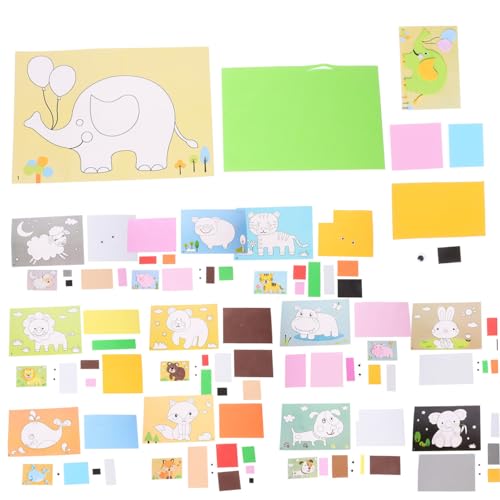 Milisten 12 Blatt Tier Puzzle Aufkleber für Kreatives DIY Bastelset mit Leuchtenden Farben und Hand Augen Koordination für Kleine Hände Milisten 12 Blatt Tier Puzzle Aufkleber für Kreatives DIY Bastelset mit Leuchtenden Farben und Hand Augen Koordination für Kleine Hände von Milisten