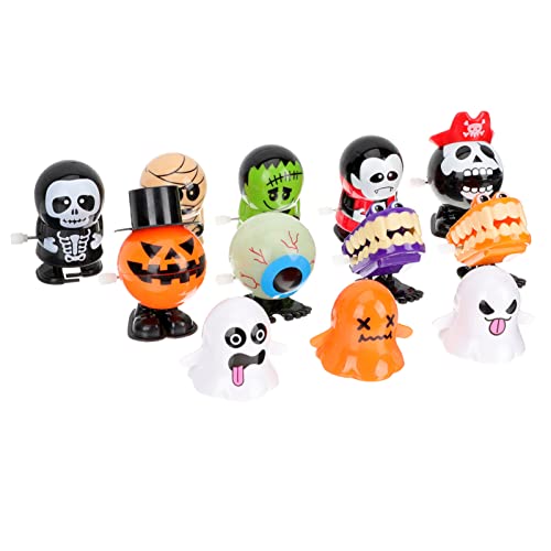 Milisten 12 Stück Aufzieh Halloween Gadget Halloween Costume Fun Toy Wicklung Halloween- für Cartoon-Halloween- Halloween-Kinderspielzeug Plastik Colorful von Milisten