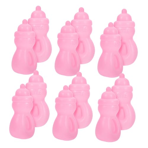 Milisten 12 Stück Babyflaschenspielzeug geben vor, Modell zu Sein Puppenhaus Kinderspielzeug Zubehör für Babypuppen Plastik Rosa Milisten 12 Stück Babyflaschenspielzeug geben vor, Modell zu Sein Puppenhaus Kinderspielzeug Zubehör für Babypuppen Plastik Rosa von Milisten