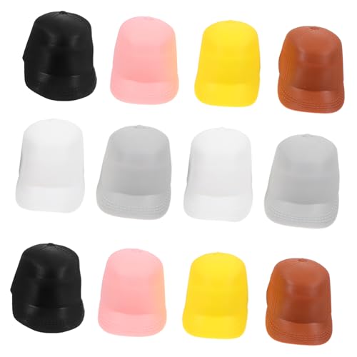 Milisten 12 Stück Baseball Cap Toy Party sommermütze klein Größe Kinderpuppe Babypuppensachen Strand Netter Hut Miniaturhüte Minihut zum Basteln Mini-Hüte Kleidungsdekoration Plastik von Milisten
