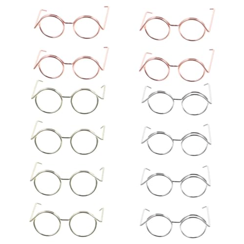 Milisten 12 Stück Brille Spielzeugzubehör Mini-Sonnenbrille Puppenbrille Kleine Puppe Deko-Puppe Puppe Mini Minibrille Für Puppen Entzückende Mini-Brille Mini -puppenbrille Kupferkabel von Milisten