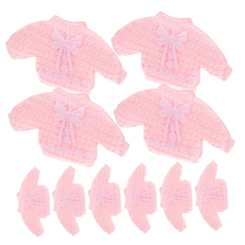 Milisten 12 Stück Dekorationen für die Babyparty Party Dekoration Shower deko Mini Deko Mini-Deko-Set Jungen- oder Mädchenaufkleber enthüllt Partydekorationen Stoff Rosa von Milisten