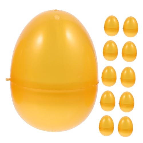 Milisten 12 Stück Goldenes Eierspielzeug Gefüllt -Sachen-Eier -partygeschenke -Ei Partykram DIY Befüllbares Ei Befüllbare Eierornamente Abs von Milisten