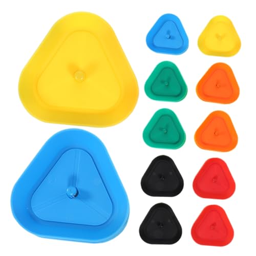 Milisten 12 Stück Kartenhalter Spielkarten Dreieckige Karten Spielhalter Kartenhalter Karten Dreieckhalter Kartenspielhalter Spielkartenablage Kronen Kartenspiel Kunststoff von Milisten