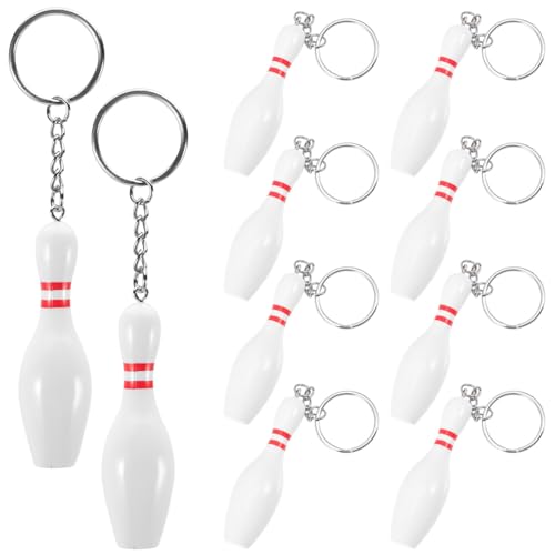 Milisten 12 Stück Mini Bowling Schlüsselanhänger Pins Anhänger Sportgeschenk Party Mitgebsel für Rucksack Taschen Dekoration Bowling Fans Milisten 12 Stück Mini Bowling Schlüsselanhänger Pins Anhänger Sportgeschenk Party Mitgebsel für Rucksack Taschen Dekoration Bowling Fans von Milisten