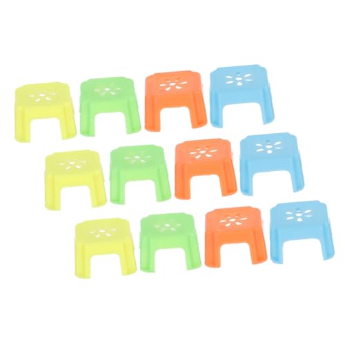 Milisten 12 Stück Mini -Stuhlmodell Mini-Hocker Möbel Puppenhauszubehör Miniaturstühle Gartenminiaturen Mini-Stuhl zum Basteln Miniaturen zum Basteln Plastik von Milisten