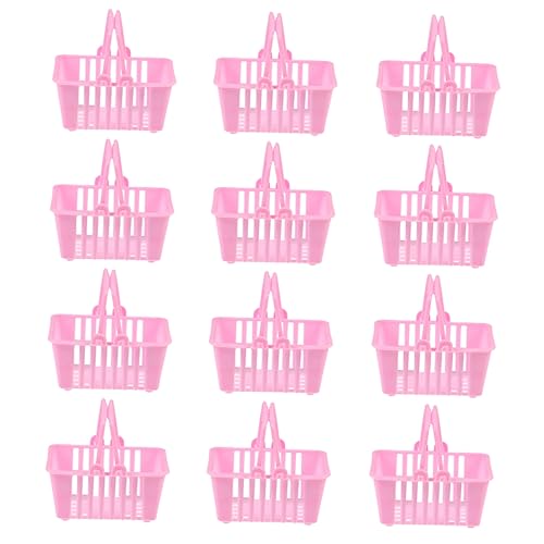 Milisten 12 Stück Mini-einkaufskorb Körbe Kleinkindspielzeug -nahrungsmittelkorb Für Mini- -einkaufskorb Party Miniatur Mini-tragekorb Plastik Rosa Milisten 12 Stück Mini-einkaufskorb Körbe Kleinkindspielzeug -nahrungsmittelkorb Für Mini- -einkaufskorb Party Miniatur Mini-tragekorb Plastik Rosa von Milisten