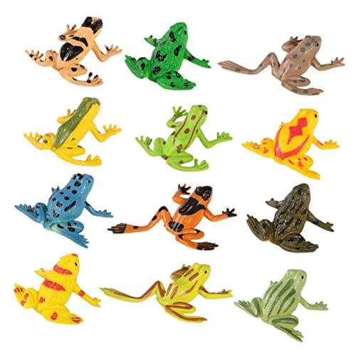Milisten 12 Stück Kleine Froschfiguren Spielzeug aus Kunststoff für Kinder Realistische Froschornamente für Rollenspiele und Partygeschenke Milisten 12 Stück Kleine Froschfiguren Spielzeug aus Kunststoff für Kinder Realistische Froschornamente für Rollenspiele und Partygeschenke von Milisten