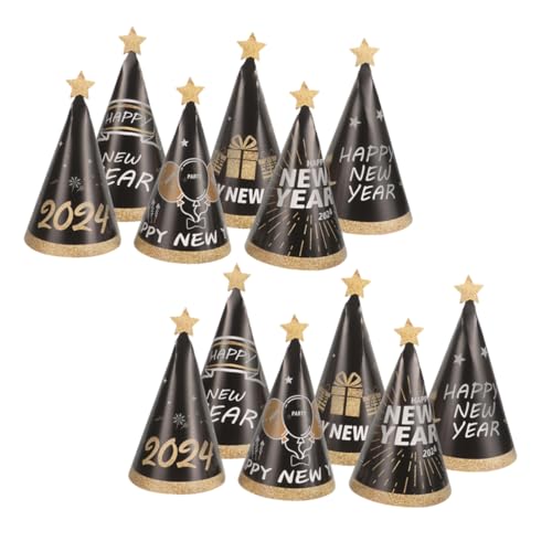 Milisten 12 Stück Neujahr Partyhüte Dekorative Kegelpapierhüte mit Neujahrsdesign für Unvergessliche und Fotorequisiten Milisten 12 Stück Neujahr Partyhüte Dekorative Kegelpapierhüte mit Neujahrsdesign für Unvergessliche und Fotorequisiten von Milisten