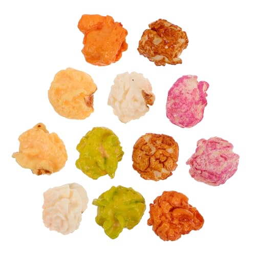 Milisten 12 Stück Popcorn-Modell Deko Mini-Popcorn Popcorn-zubehör Popcorn-Requisite Miniaturen, Figuren, Essen Künstliches Popcorn Popcornspielzeug Popcorn-konfetti Plastik von Milisten
