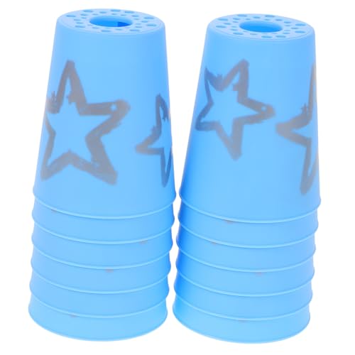 Milisten 12 Stück Stapelbecher Becherstapelspiel Stapelspiel Stapelbecherspiel Spielbecherspiele Stapelbecherspielzeug Wiederverwendbare Becher Speed Stacking Becher Kunststoff von Milisten