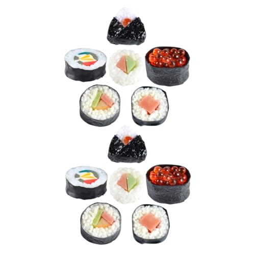 MILISTEN 12 Stück Künstliches Sushi für Kinderküche Realistisches Sushi Modell Fotografie Requisiten Simuliertes Essen Spielzeug Küchensimulationsspielzeug von Milisten