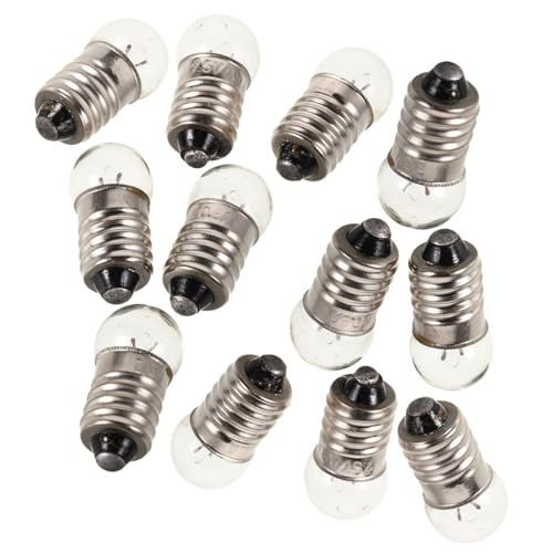 Milisten 12 Stück Taschenlampe kleine elektrische Perlen winzige Glühbirnen Mini-Glühbirnen als Ersatz Glühbirnen-Taschenlampen-Ersatz kleine Glühbirne Blitzlichtbirnen Glas Transparent Milisten 12 Stück Taschenlampe kleine elektrische Perlen winzige Glühbirnen Mini-Glühbirnen als Ersatz Glühbirnen-Taschenlampen-Ersatz kleine Glühbirne Blitzlichtbirnen Glas Transparent von Milisten