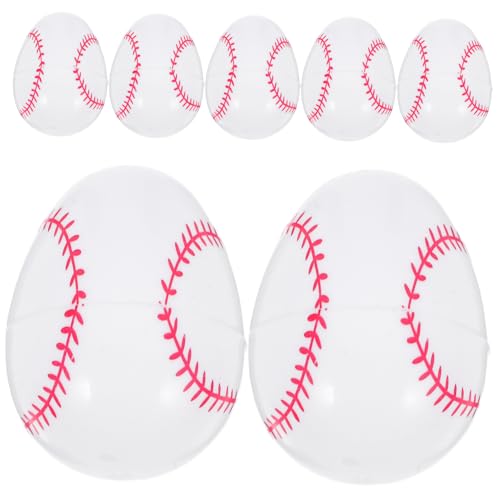 Milisten 12 Stück Teiliges Befüllbare Plastik Ostereier im Baseball Design für Ostern Farbenfrohe Dekoration für Osterfeiern Wiederverwendbare Boxen für Süßigkeiten und Kleine von Milisten