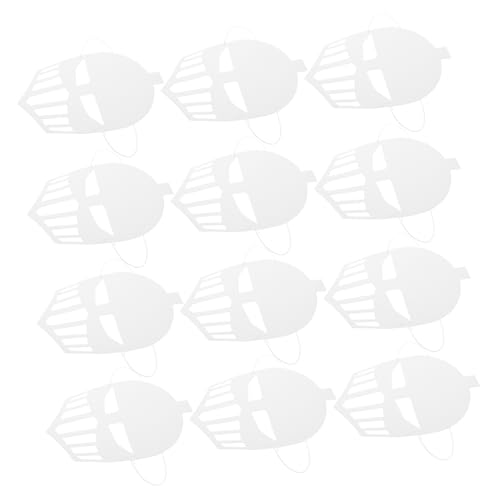 Milisten 12 Stück Teiliges DIY Papiermasken für Handgriff Bemalbare Weiße Kunstpapier Masken Robuste Dekorative Gesichtsmasken für Karneval Halloween Party Cosplay und Tanzveranstaltungen von Milisten