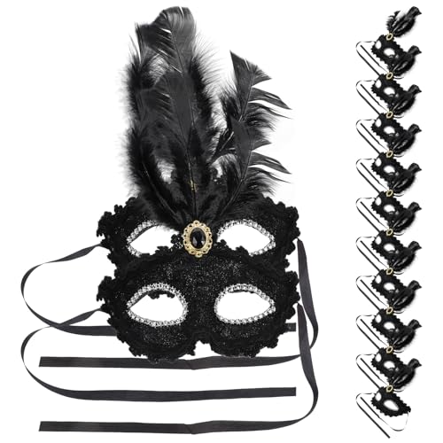 Milisten 12 Stück Teiliges Dekorative Halbgesicht Masken mit Federn für Frauen Kreative Cosplay Maske für Karneval Halloween und Festlichkeiten Stilvolle Accessoires für Unvergessliche Milisten 12 Stück Teiliges Dekorative Halbgesicht Masken mit Federn für Frauen Kreative Cosplay Maske für Karneval Halloween und Festlichkeiten Stilvolle Accessoires für Unvergessliche von Milisten