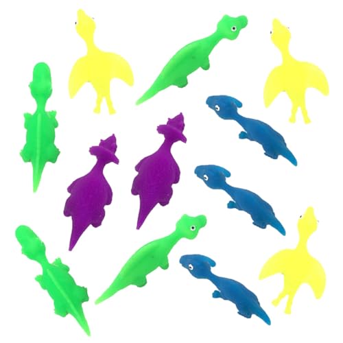 Milisten 12 Stück Teiliges Dinosaurier Finger Elastische Dinosaurier für Zufällige Farben Partys und Spiele Sicher und Spaßig Zufällige Farbe von Milisten