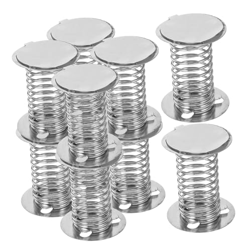 Milisten 12 Stück Teiliges Metallfedern mit Doppelseitigem Kleber DIY Federsockel für Wackelkopf Puppen Vielseitige Bastelzubehör für Spielzeugdekoration und Kreative Handarbeiten von Milisten