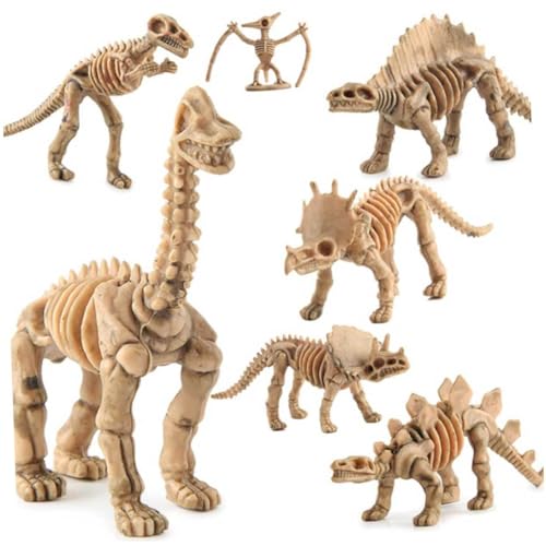 Milisten 12 Stück Teiliges Mini Dinosaurier Modell aus Langlebigem Material Detailgetreue Skelettornamente für Sammler Pädagogisches und Dekorative Figuren für Zuhause Büro Party und von Milisten