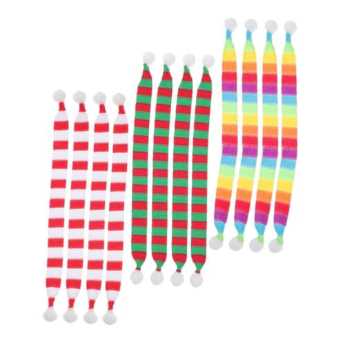Milisten 12 Stück Teiliges Mini Schal für Puppenhaus Zubehör Niedliche Weihnachtsdeko für DIY Puppen Flaschen und Tischdekoration Flexible Langlebige Mini Schals für Wiederverwendbar von Milisten