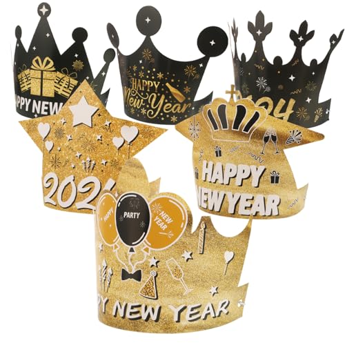 Milisten 12 Stück Teiliges Partyhüte Papierkronen für Silvester Leichte Bequeme Neujahrsdeko und Foto Requisiten Geeignet für Erwachsene Festliche Kopfbedeckung Years Eve Party Supplies von Milisten