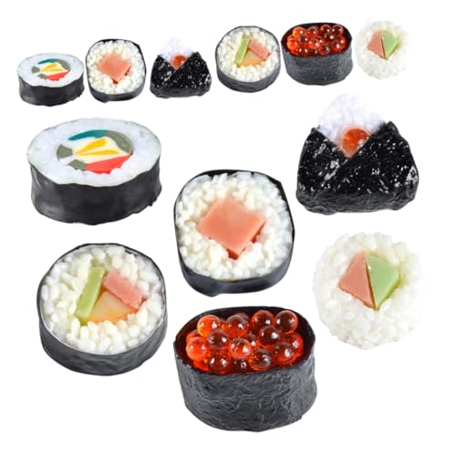 Milisten 12 Stück Teiliges Realistisches Sushi Modell Lebensechte Japanische Sushi Deko Detailgetreue Kunstsushi Attrappen Vielseitig für Restaurant Küche Bildung und Sammlungen Geeignet von Milisten