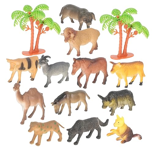 Milisten 12 Stück Teiliges Set Tierfiguren aus Kunststoff Realistische Bauernhoftiere für Ab Jahren Lernspielzeug und Deko für Partys und Bastelprojekte von Milisten