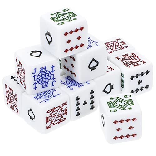 Milisten 12 Stück Teiliges Set Tragbarer Verschleißfester Pokerwürfel und Chips für Partys und Geburtstagsfeiern Bringt Spaß und Freude Spiel von Milisten