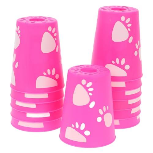 Milisten 12 Stück Teiliges Stacking Cup Set Speed Match Becher für Wettkämpfe Partys und Spiele Kompakte Stapelbare Becher für für Erwachsene von Milisten