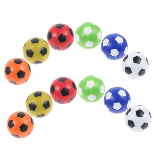 Milisten 12 Stück Teiliges Tischfußball Ersatzbälle aus Robustem HIPS Kunststoff Glatte Oberfläche Farblich Sortiert als Zubehör für Tischfußballspiele und Kinderaktivitäten von Milisten