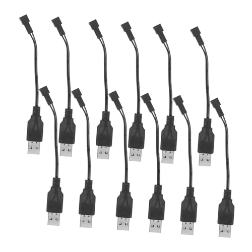 Milisten 12 Stück Teiliges USB-c Ladekabel Kurz für Elektrospielzeug und Bubble Machine Schnellladeadapter mit Sicherheitsfunktion Kompakt und Tragbar für Rc Auto Ladezubehör von Milisten