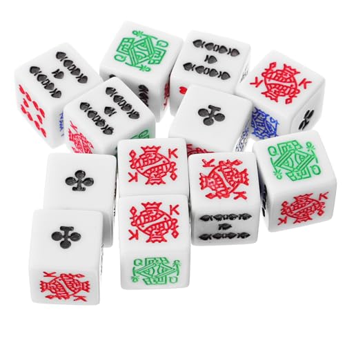 Milisten 12 Stück Weiße Pokerfarbe Pokerwürfel Requisiten Pokerwürfel-Requisite einseitig tragbare Spielequote Würfelspiel Party Gefälligkeiten Acrylwürfel Trinkspielwürfel Milisten 12 Stück Weiße Pokerfarbe Pokerwürfel Requisiten Pokerwürfel-Requisite einseitig tragbare Spielequote Würfelspiel Party Gefälligkeiten Acrylwürfel Trinkspielwürfel von Milisten