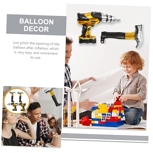 Milisten 12 Stück Werkzeuge zum Reparieren aufblasbare Hämmer geformt bohrhammer Geburtstagsfeierzubehör für den Bau aufblasbarer Ballon aus Aluminiumfolie Reparaturwerkzeug-Ballon Milisten 12 Stück Werkzeuge zum Reparieren aufblasbare Hämmer geformt bohrhammer Geburtstagsfeierzubehör für den Bau aufblasbarer Ballon aus Aluminiumfolie Reparaturwerkzeug-Ballon von Milisten