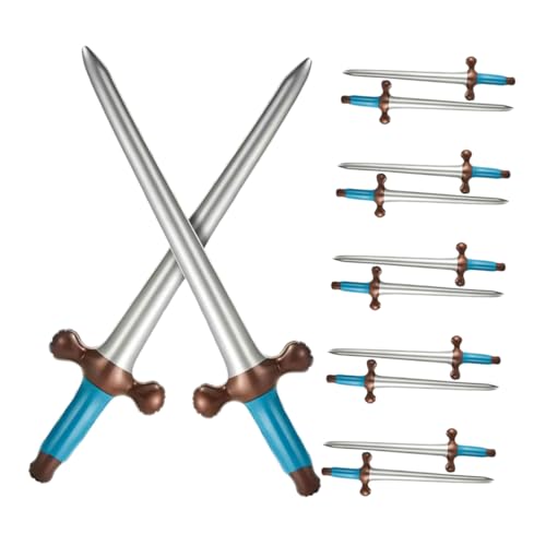 Milisten 12 Stück aufblasbares Piratenschwert Piratenspielzeug Schwerter Halloween-Cosplay aufblasbares Party -Requisiten Bühnen-Cosplay- -Stütze PVC Blue Milisten 12 Stück aufblasbares Piratenschwert Piratenspielzeug Schwerter Halloween-Cosplay aufblasbares Party -Requisiten Bühnen-Cosplay- -Stütze PVC Blue von Milisten