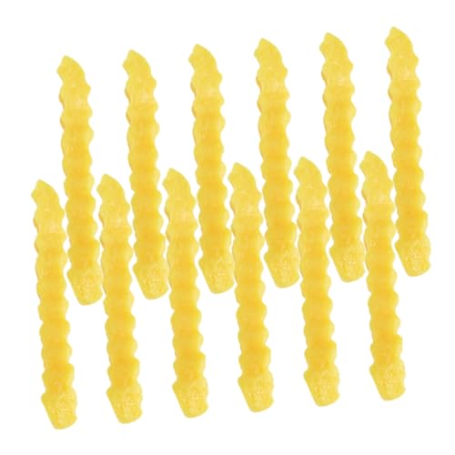 Milisten 12 Stück gefälschte Pommes Frites Pommes frittes deko realistisch aussehende Chips Simulation Pommes-Frites-Modell Küchenzubehör lebensechte Requisiten PVC Yellow Milisten 12 Stück gefälschte Pommes Frites Pommes frittes deko realistisch aussehende Chips Simulation Pommes-Frites-Modell Küchenzubehör lebensechte Requisiten PVC Yellow von Milisten
