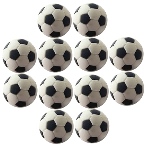 Milisten 12 Stücke Winzigen Bälle Realistische Fußball Dekore Mini Fußball Figuren Gummi Micro Landschaftsbau Bälle von Milisten