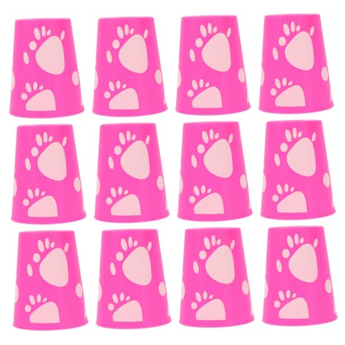 Milisten 12 Teiliges Becherstapelspiel Stapelspiel Rosy Plastic von Milisten