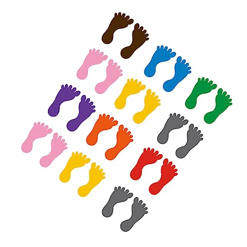 Milisten 12Paare PVC Aufkleber für Schulbabys Farbenfrohe Bodenaufkleber zur Orientierung und Abstandshaltung und Langlebig für Kreative Dekoration von Milisten