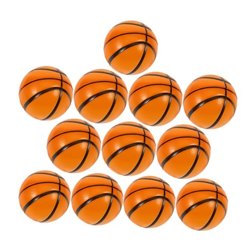 Milisten 12Stücke Basketball Stressbälle PU Squeeze Für Stressabbau Dehnbar Und Tragbar Partygeschenk Und Füller Für Goodies Tüten Entspannendes Für Erwachsene von Milisten