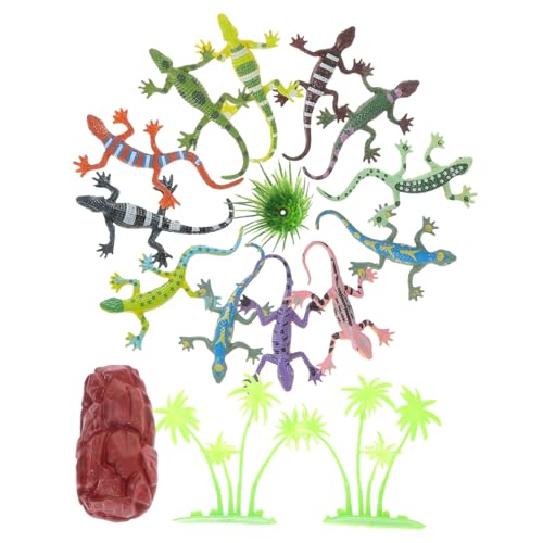 Milisten 12Stücke Künstliches Eidechsenmodell Mini Reptilien für Pädagogisches Deko Modell für Zuhause Büro und Garten Fördert Kreatives und Tierbewusstsein von Milisten