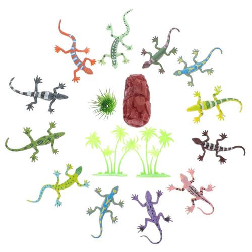 Milisten 12Stücke Mini Eidechsenmodell Realistische Reptilienfiguren Pädagogisches für Jahren für Heimdekoration und Kreatives im Garten oder Büro von Milisten